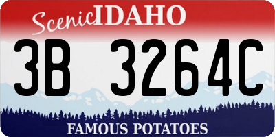 ID license plate 3B3264C
