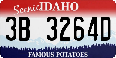 ID license plate 3B3264D