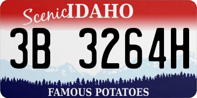 ID license plate 3B3264H