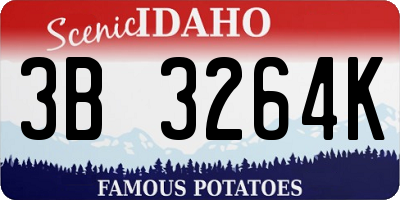 ID license plate 3B3264K