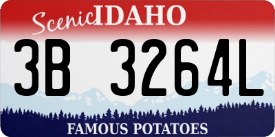 ID license plate 3B3264L