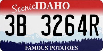 ID license plate 3B3264R