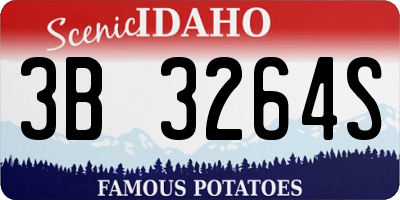 ID license plate 3B3264S