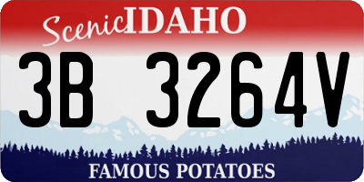 ID license plate 3B3264V
