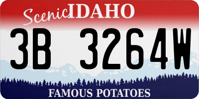 ID license plate 3B3264W