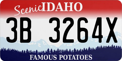 ID license plate 3B3264X