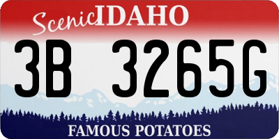 ID license plate 3B3265G