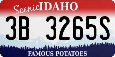 ID license plate 3B3265S