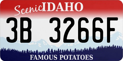ID license plate 3B3266F
