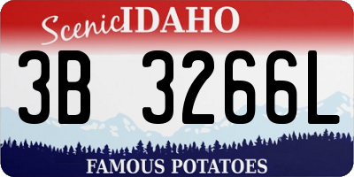 ID license plate 3B3266L