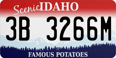 ID license plate 3B3266M