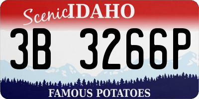 ID license plate 3B3266P