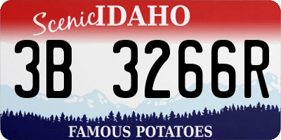 ID license plate 3B3266R