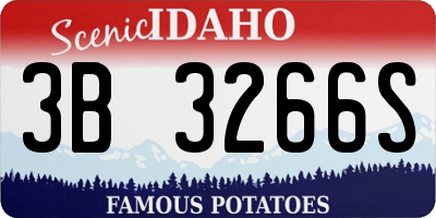 ID license plate 3B3266S