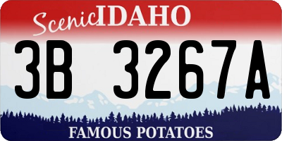 ID license plate 3B3267A
