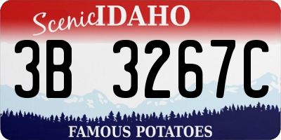 ID license plate 3B3267C