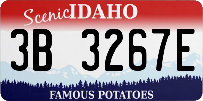 ID license plate 3B3267E