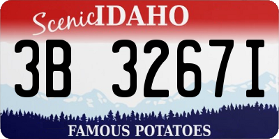 ID license plate 3B3267I