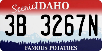 ID license plate 3B3267N