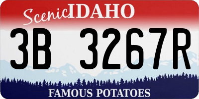 ID license plate 3B3267R
