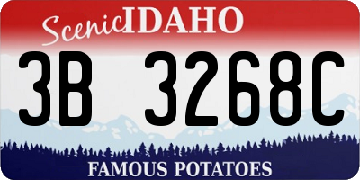 ID license plate 3B3268C
