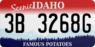 ID license plate 3B3268G