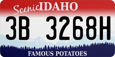 ID license plate 3B3268H