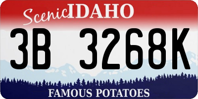 ID license plate 3B3268K