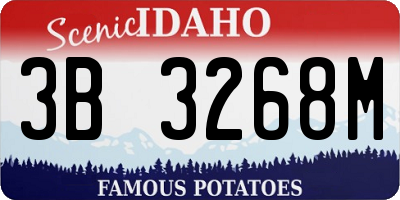 ID license plate 3B3268M