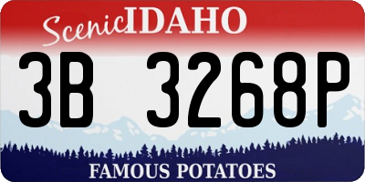 ID license plate 3B3268P