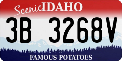 ID license plate 3B3268V