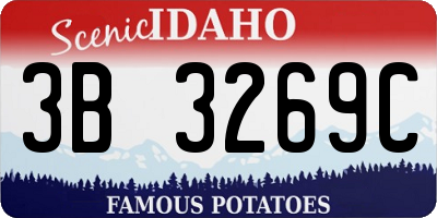 ID license plate 3B3269C