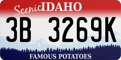 ID license plate 3B3269K