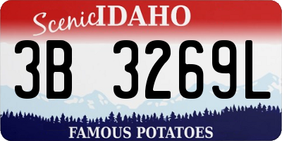 ID license plate 3B3269L