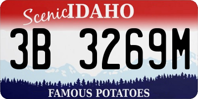 ID license plate 3B3269M