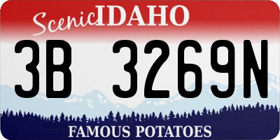 ID license plate 3B3269N
