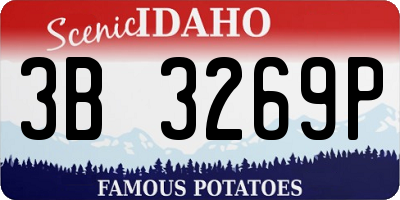 ID license plate 3B3269P