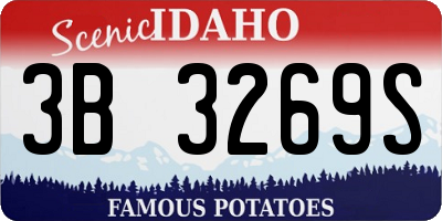 ID license plate 3B3269S