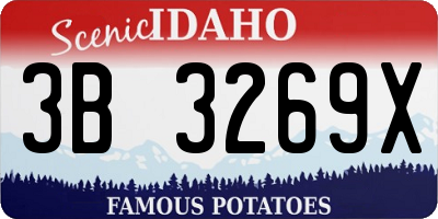 ID license plate 3B3269X