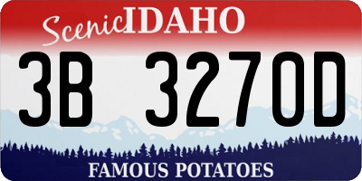 ID license plate 3B3270D