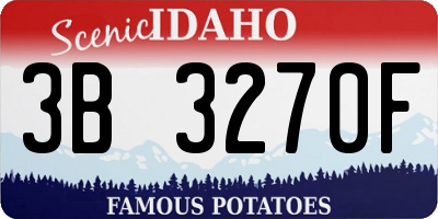 ID license plate 3B3270F