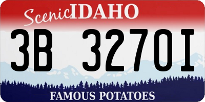 ID license plate 3B3270I