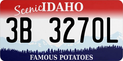 ID license plate 3B3270L