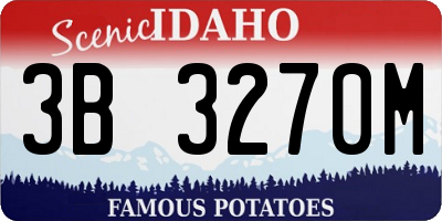 ID license plate 3B3270M