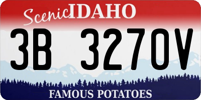 ID license plate 3B3270V