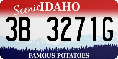 ID license plate 3B3271G