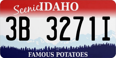 ID license plate 3B3271I