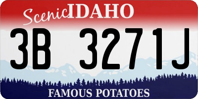 ID license plate 3B3271J