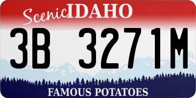 ID license plate 3B3271M