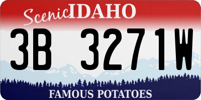 ID license plate 3B3271W